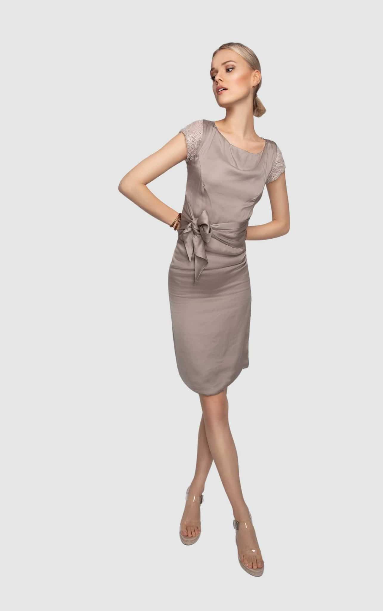 Discover the Passion classic satin dress with bow classic satin dress with bow