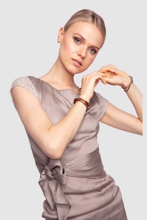 Discover the Passion classic satin dress with bow